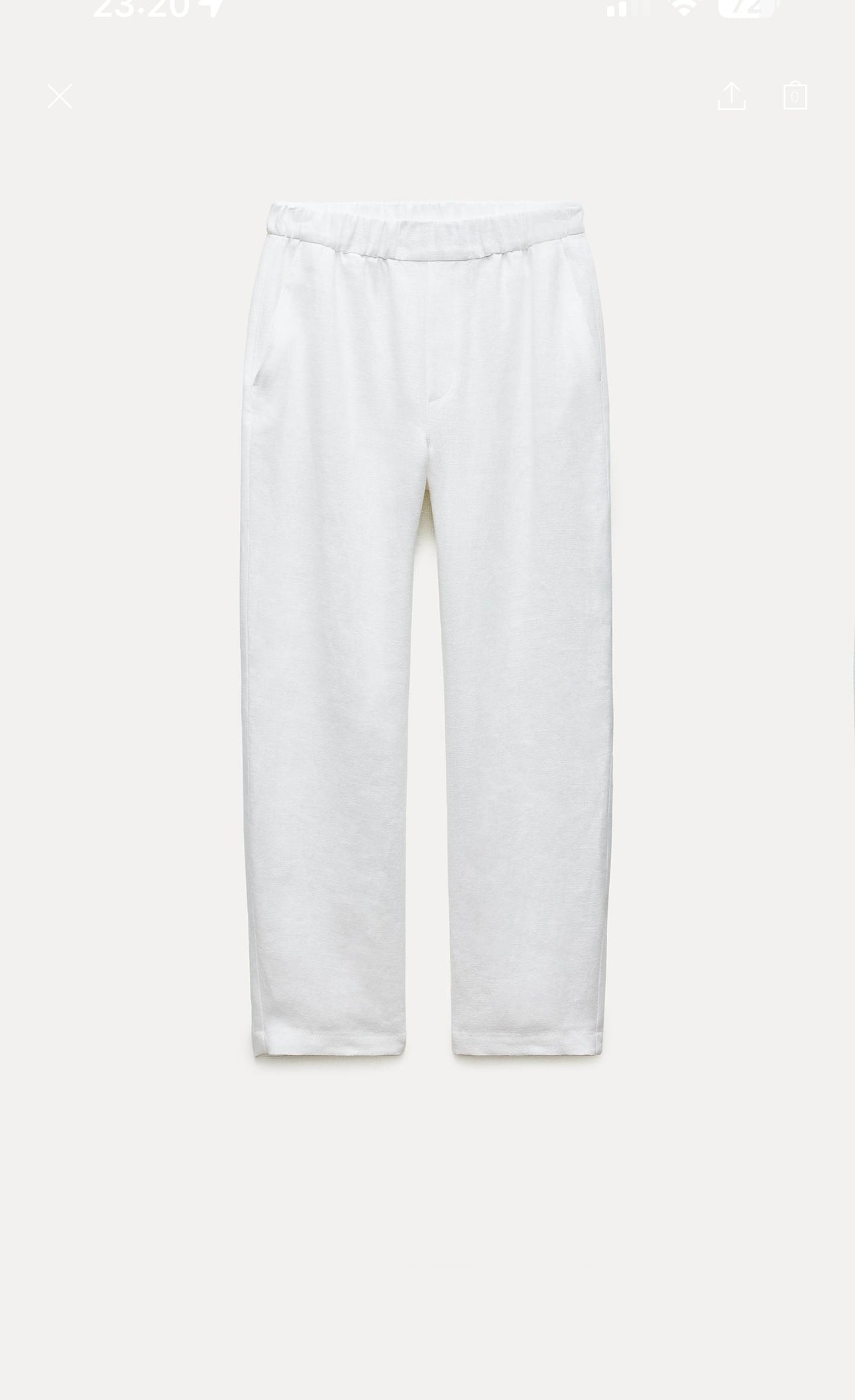 l- pantalon blanc en lin