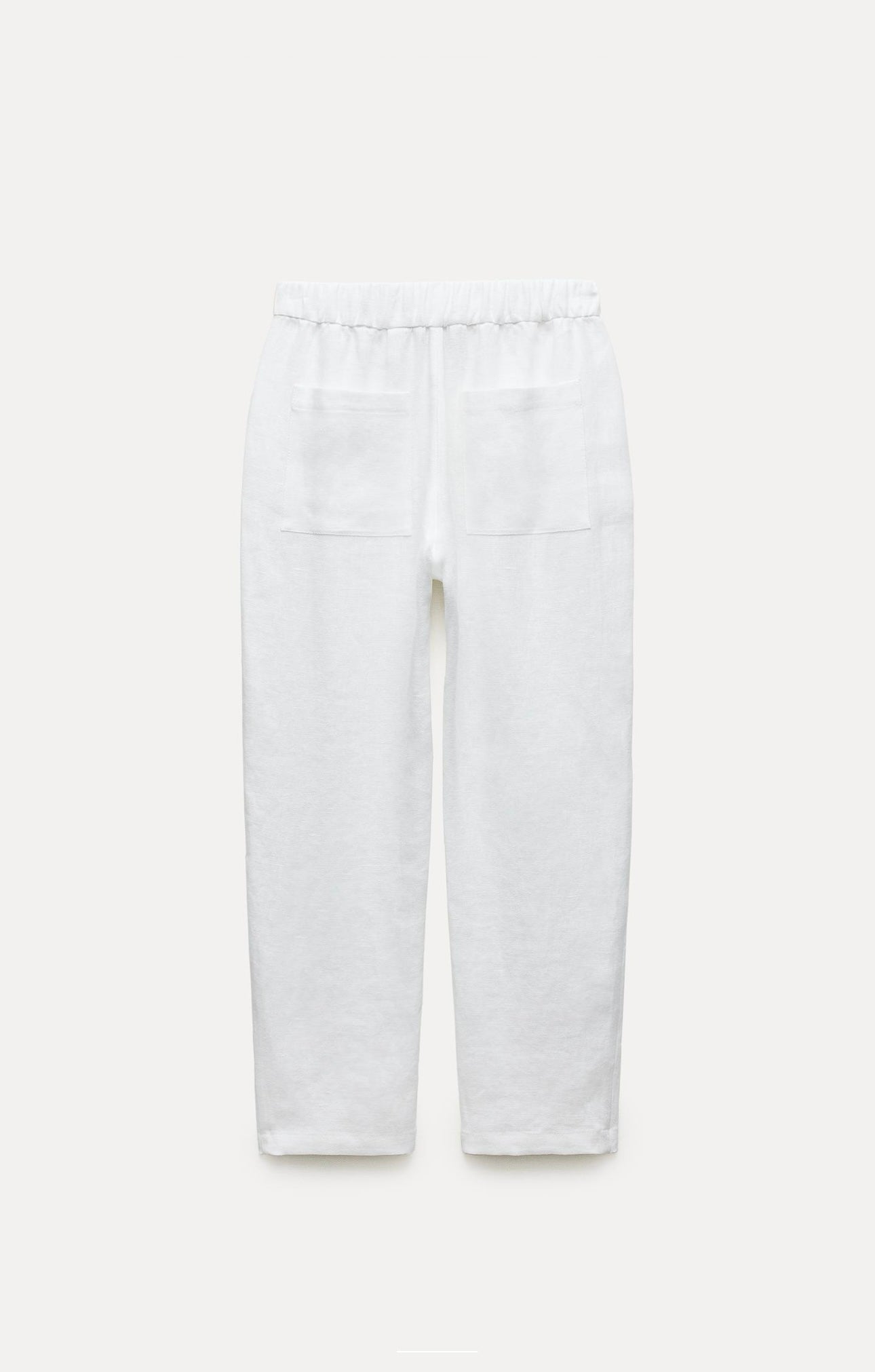 l- pantalon blanc en lin