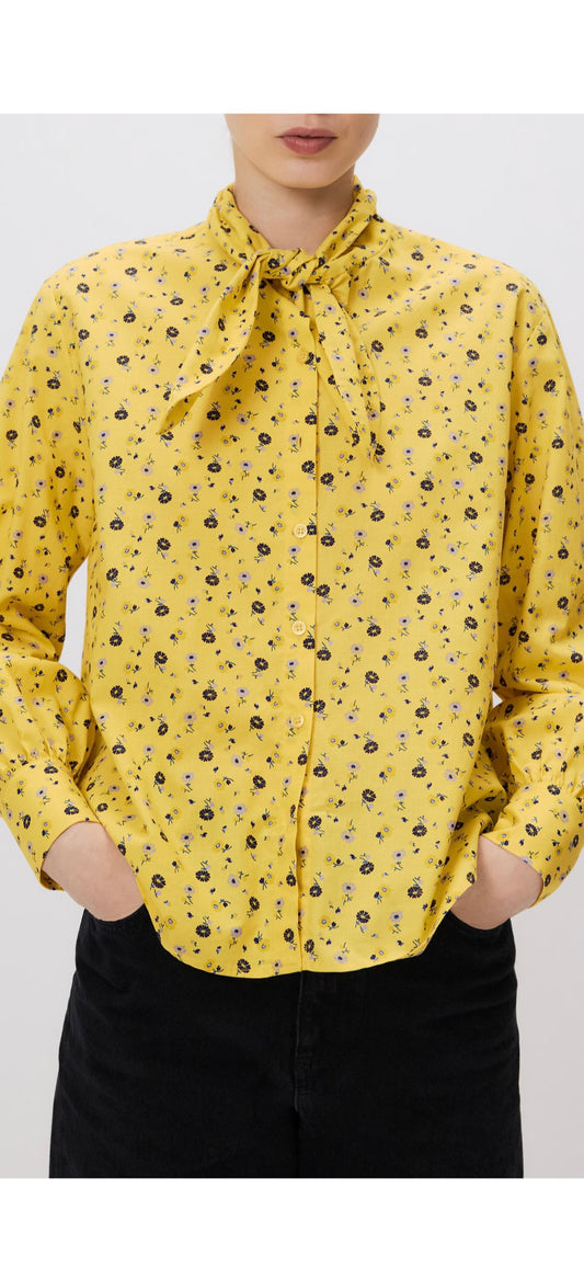 C-chemise en cotton jaune