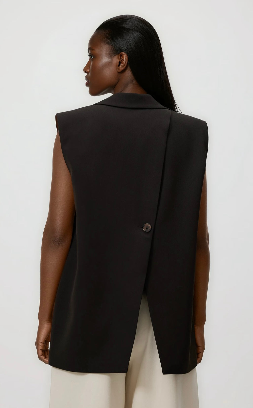 B-Gilet marron foncé