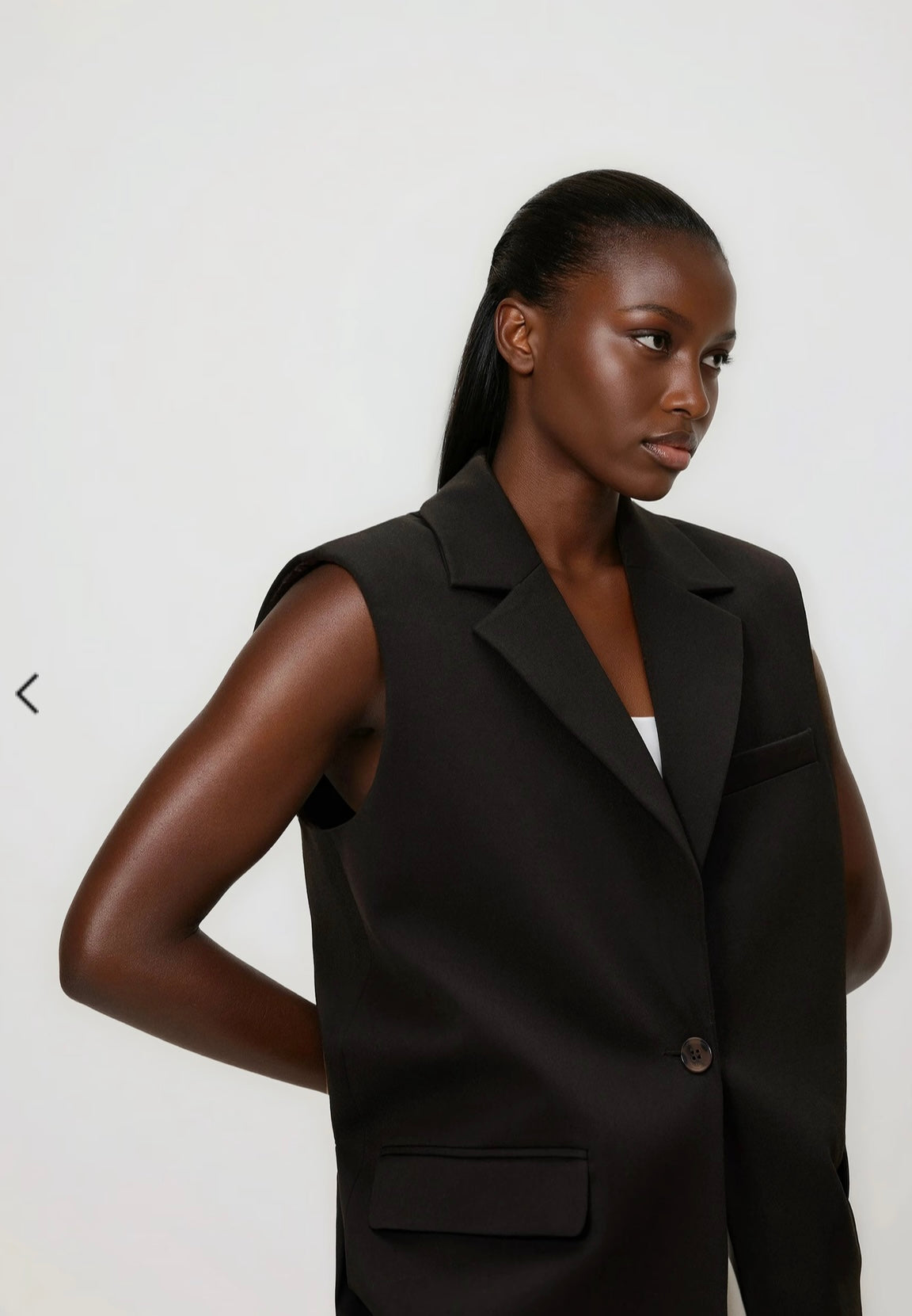 B-Gilet marron foncé