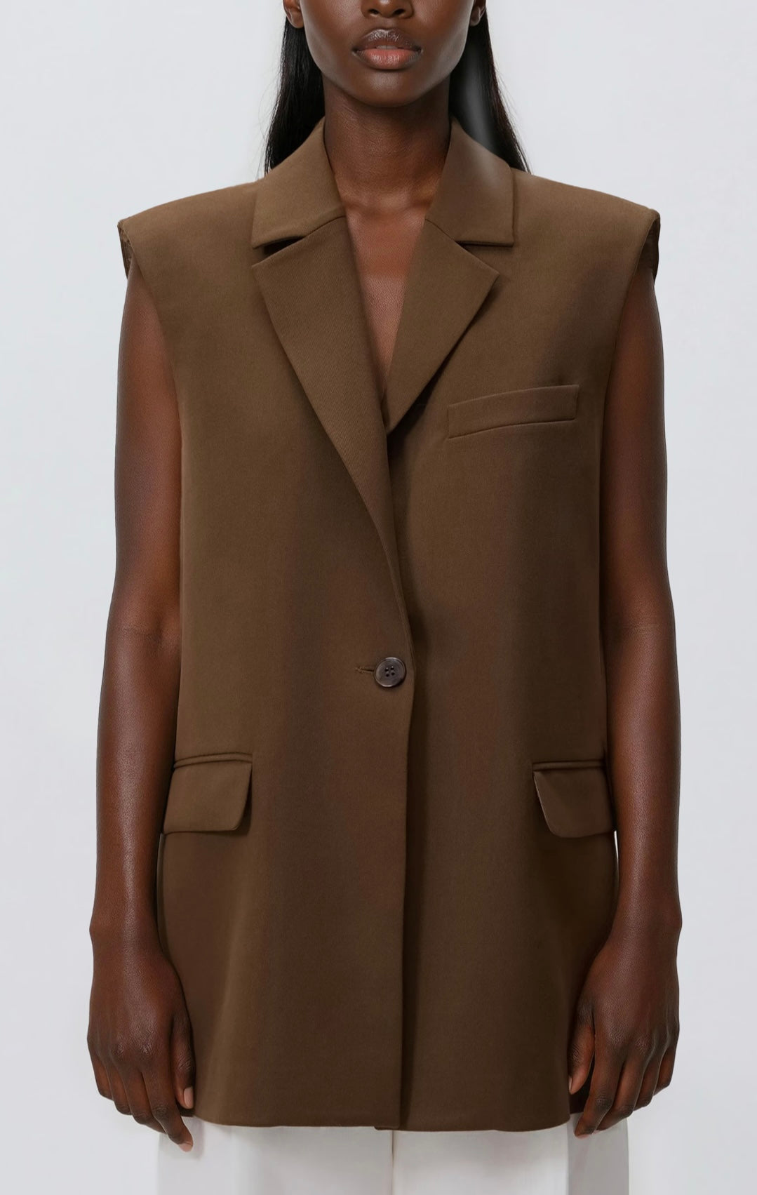 A-Gilet marron claire