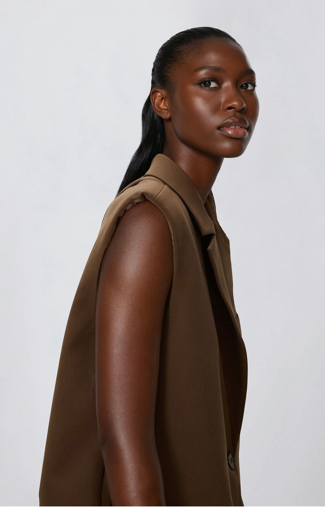 A-Gilet marron claire