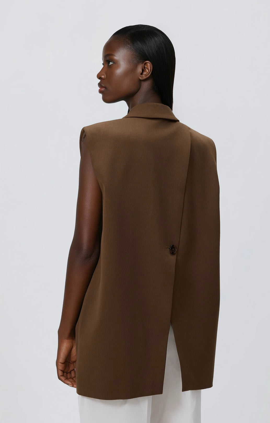 A-Gilet marron claire